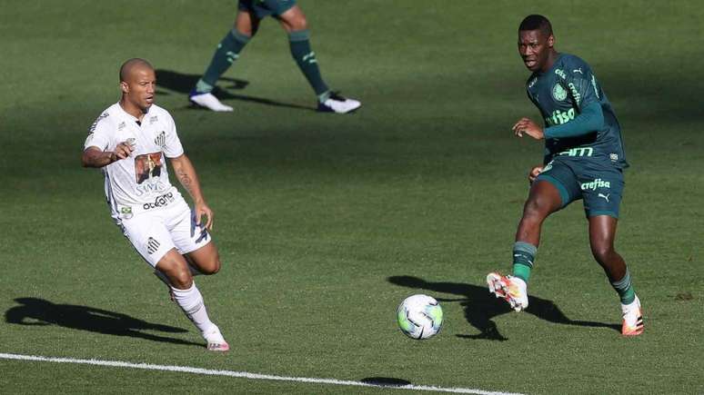 Palmeiras venceu o Santos por 2 a 1 no primeiro turno do Brasileirão (Foto: Cesar Greco/Palmeiras)