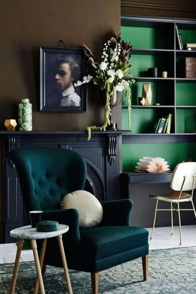 23. Poltrona verde na decoração moderna – Via: Habitissimo