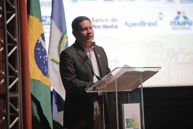 O vice-presidente Hamilton Mourão (PTB) durante Fórum de Desenvolvimento do Semiárido, em Mossoró (RN). 