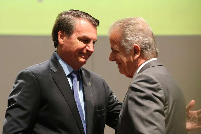Presidente Jair Bolsonaro e o presidente do TCU, ministro José Múcio Monteiro