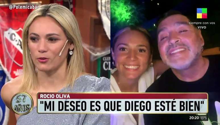 Na TV, Rocío Oliva tem se apresentado como vítima de inveja e armações da família de Maradona
