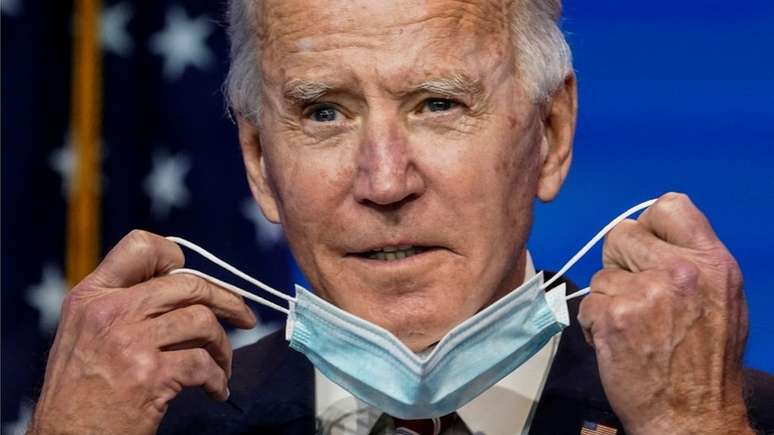 O presidente eleito dos Estados Unidos, Joe Biden, espera uma queda considerável no número de infecções por coronavírus no país