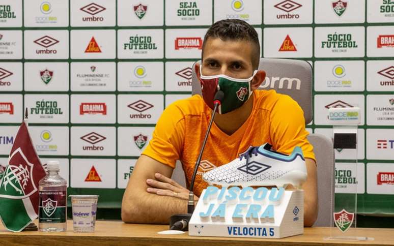 'Quem decide é o treinador', afirmou Marcos Felipe sobre meta do Flu (Foto: LUCAS MERÇON / FLUMINENSE F.C.)