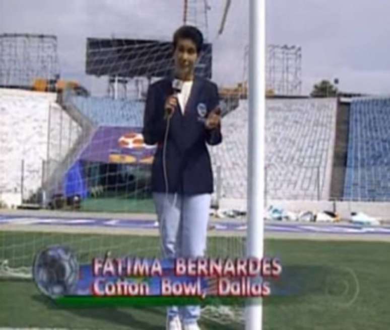 Fátima na Copa de 1994 (Foto: Reprodução/Globo)