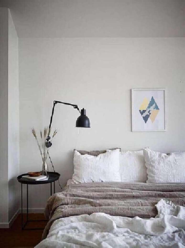 43. Lumin&aacute;ria articulada de parede para decora&ccedil;&atilde;o de quarto minimalista &ndash; Foto: Futurist Architecture