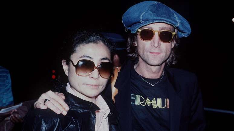 John Lennon e Yoko Ono não muito antes da morte dele