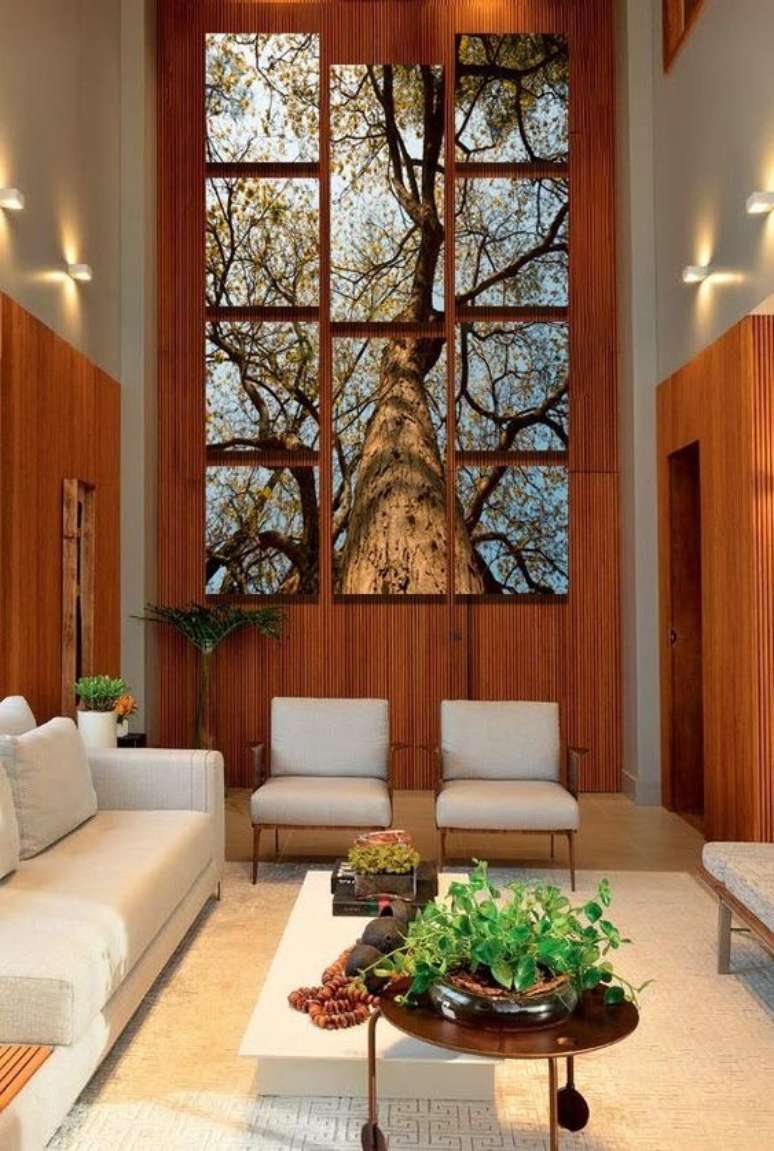 9. Sala de estar decorada com quadros cl&aacute;ssicos &ndash; Via: Artshop Quadros