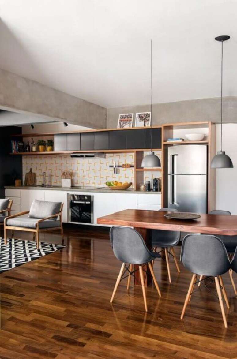 12. Casa grande conceito aberto decorada com salas e cozinha integrada &ndash; Foto: Jeito de Casa
