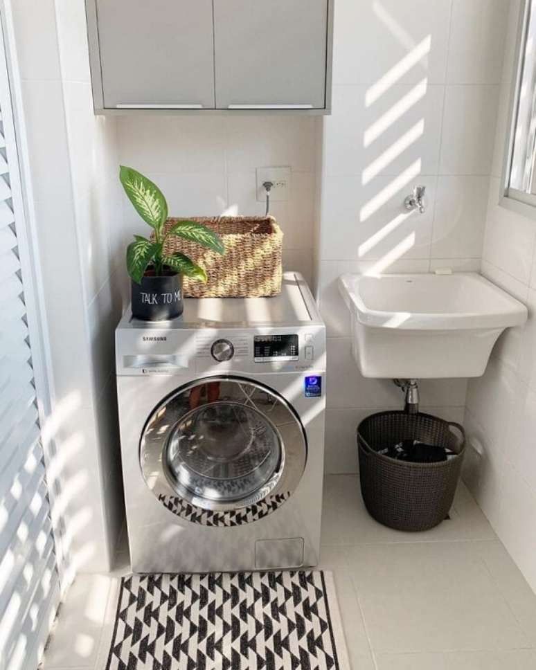 57. Mantenha sempre a organiza&ccedil;&atilde;o na &aacute;rea de servi&ccedil;o simples. Fonte: Pinterest