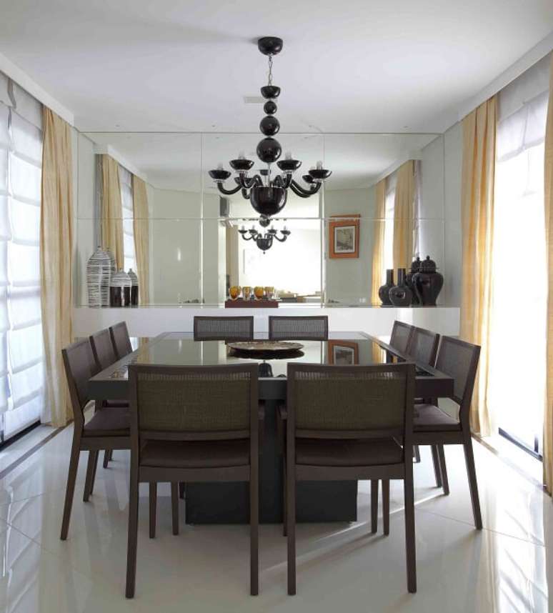 39. Procure equilibrar a escolha do lustre industrial com o restante dos m&oacute;veis. Fonte: Pinterest