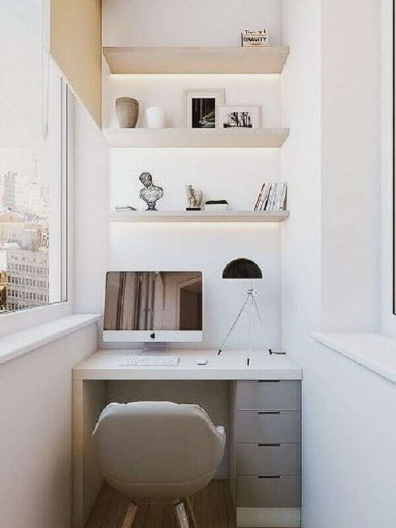 15. Invista em um projeto de home office para um ter um espaço de trabalho mais confortável em sua casa – Foto: Pinterest