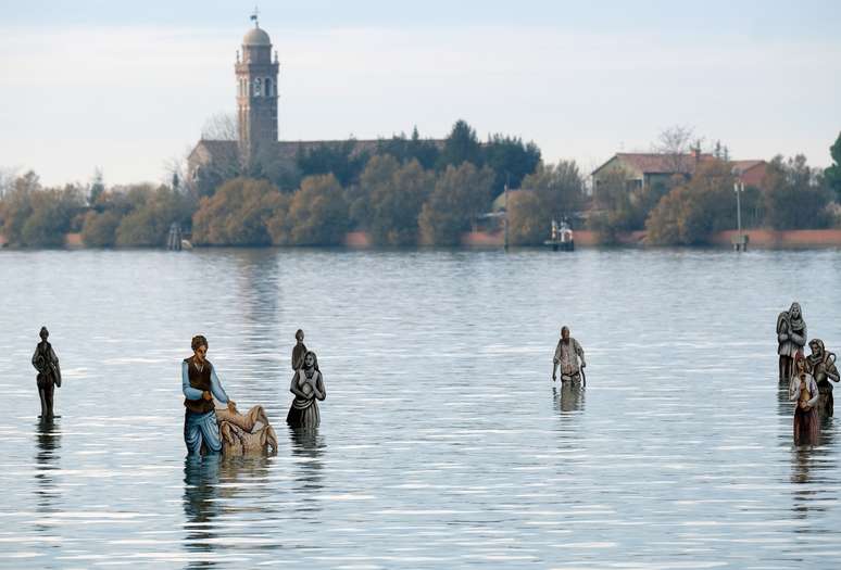 Pres&eacute;pio flutuante leva o Natal &agrave; lagoa de Veneza
15/12/2020
REUTERS/Manuel Silvestri