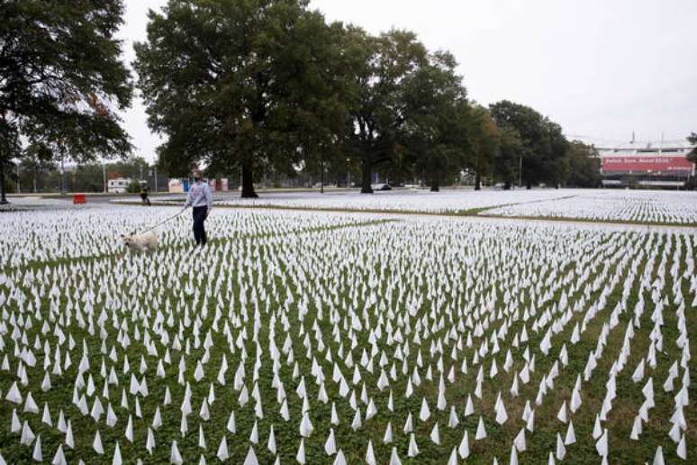 Memorial pelas vítimas da Covid-19 em Washington