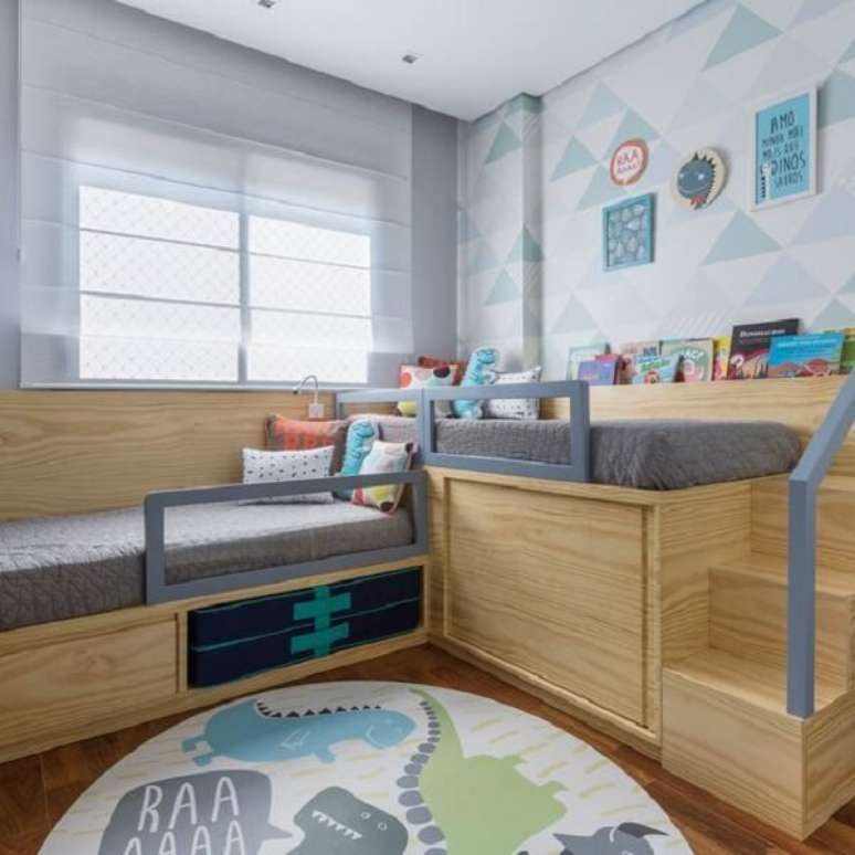 58. Modelo de tapete redondo para quarto infantil. Fonte: Pinterest