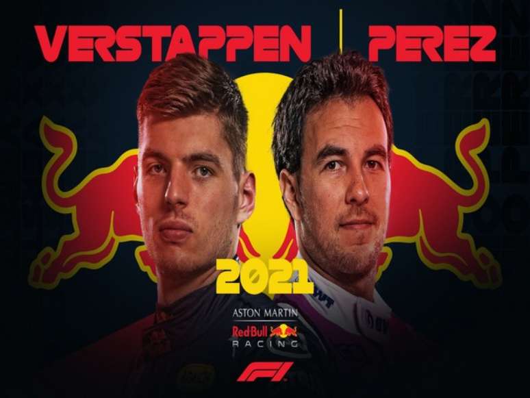 Internet vibrou com a contratação de Pérez e já criou a imagem da dupla da Red Bull.