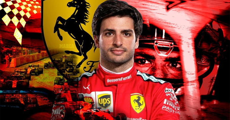 Carlos Sainz na Ferrari: ainda lhe falta experiência, como a Charles Leclerc.
