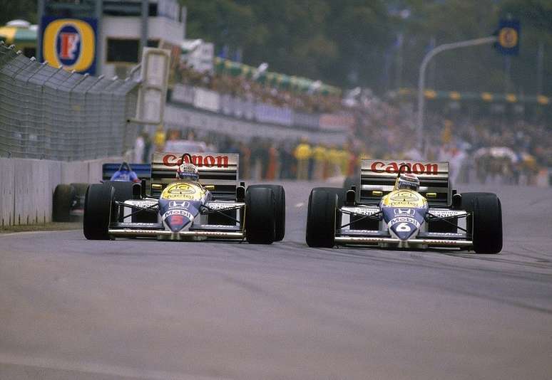 Nigel Mansell e Nelson Piquet  ganharam corridas juntos com os carros da Williams Honda.