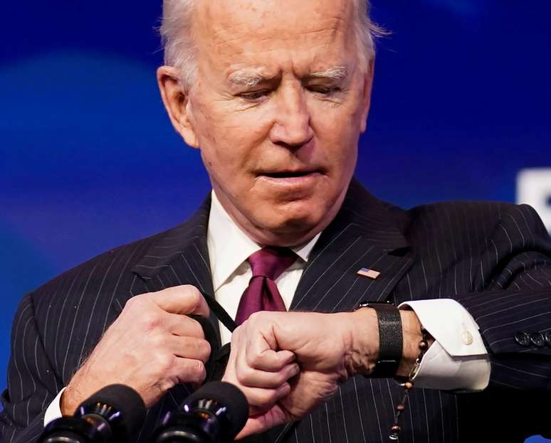 Presidente eleito dos EUA, Joe Biden, em Wilmington, Delaware
16/12/2020 REUTERS/Kevin Lamarque/Pool