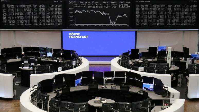 Gr&aacute;fico do &iacute;ndice DAX na bolsa de valores de Frankfurt, Alemanha, 10 de dezembro de 2020. REUTERS/Staff