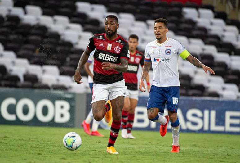 Gerson em ação contra o Bahia (Foto: Alexandre Vidal / Flamengo)
