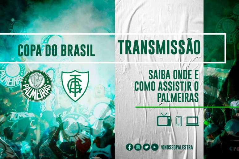 Palmeiras x América-MG duelam pela semifinal da Copa do Brasil (Arte: Matheus Bottura)