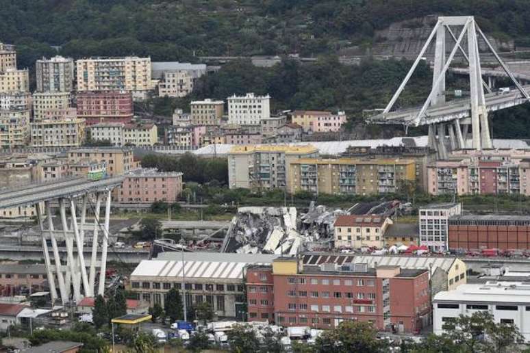 Ponte Morandi, em Gênova, havia sido inaugurada em 1967