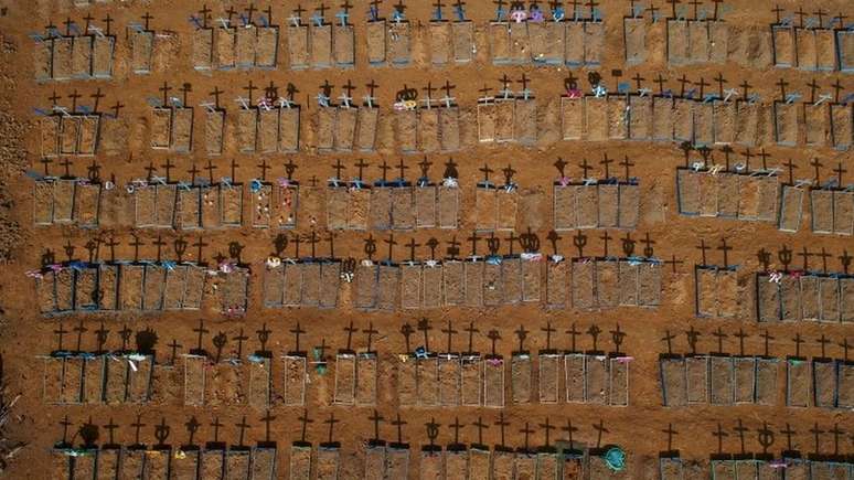 Valas abertas em Manaus, em junho; cidade foi uma das primeiras a sofrer com a pandemia - e uma das mais duramente afetadas