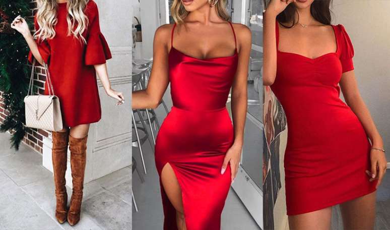 Vestidos vermelhos curtos para best sale o natal