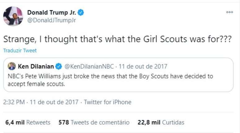 Tu&iacute;te de Donald Trump Jr.
