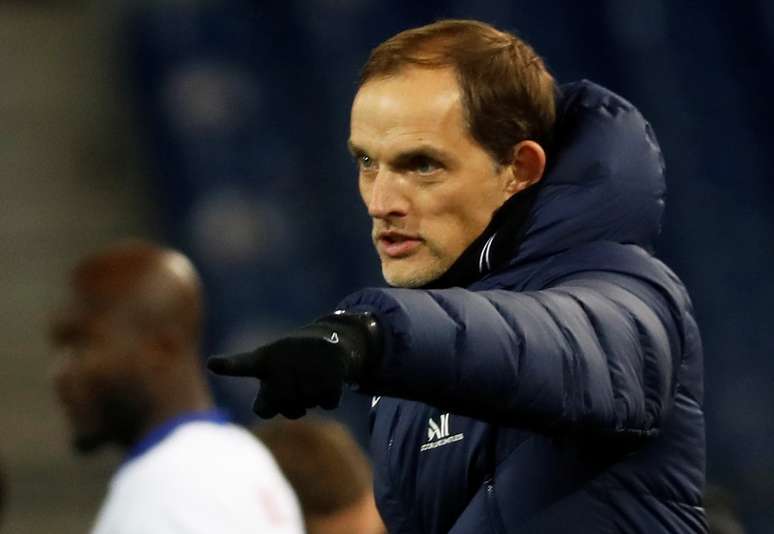 Thomas Tuchel durante partida do PSG contra o Montpellier pelo Campeonato Franc&ecirc;s
05/12/2020 REUTERS/Eric Gaillard