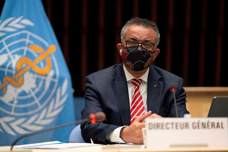 Diretor-geral da OMS,Tedros Adhanom Ghebreyesus
05/10/2020
Christopher Black/OMS/Divulg&ccedil;&atilde;o via REUTERS