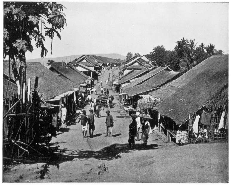 Cólera se espalhava com facilidade em vilarejos como este de Calcutá, fotografado na década de 1890