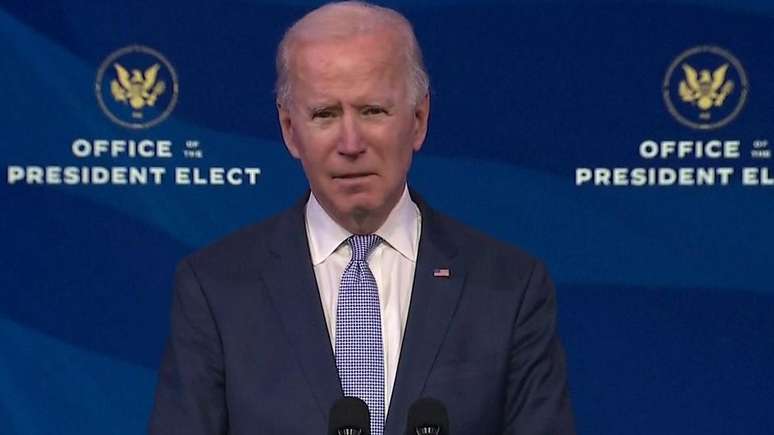 Joe Biden condenou o que chamou de 'insurreição' em Washington