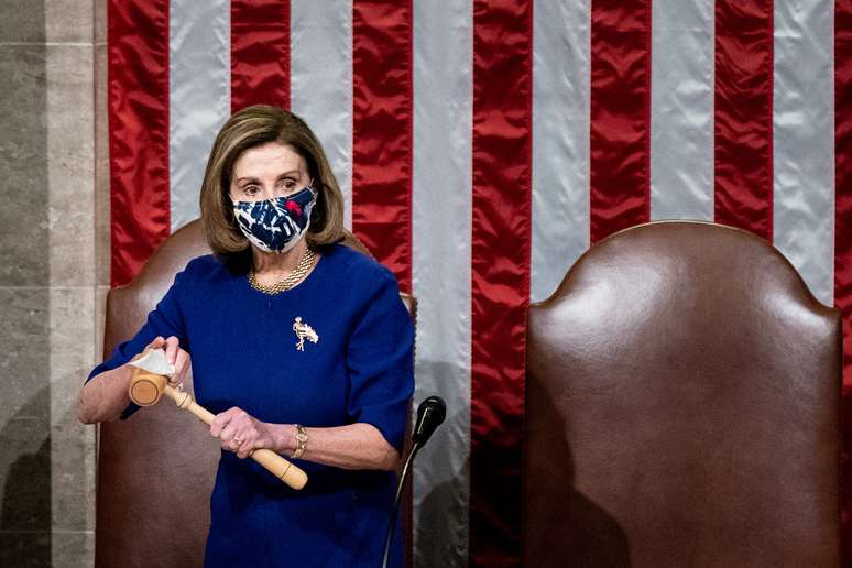 Presidente da Câmara dos EUA, Nancy Pelosi
06/01/2021
Erin Schaff/Pool via REUTERS