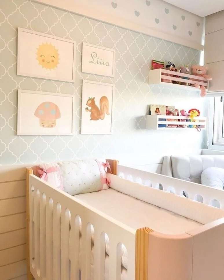 24. Opte por prateleira para quarto infantil clara para a decoração clean. Fonte: Kids Arquitetura