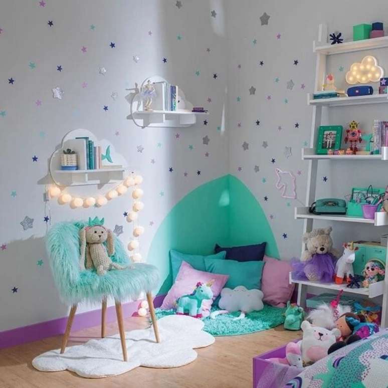 55. Prateleiras infantil para quarto em formato de nuvem. Fonte: Pinterest