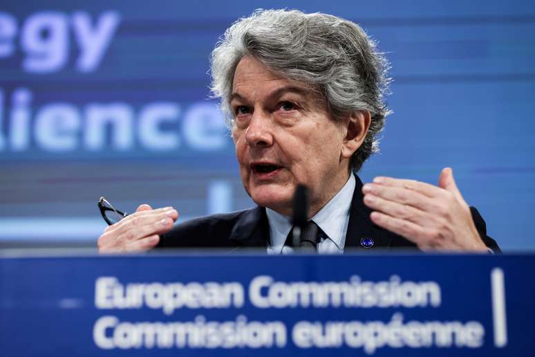 Thierry Breton, comissário do Mercado Interno da UE 
16/12/2020
Kenzo Tribouillard/Pool via REUTERS