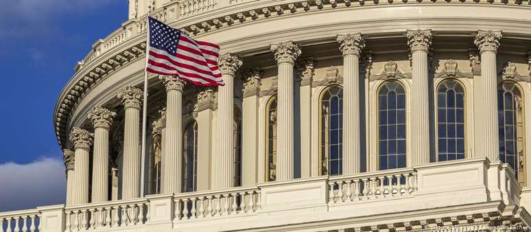 O Capitólio é a sede do Congresso dos EUA e um dos símbolos da democracia americana