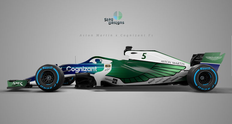 Bel&iacute;ssima proje&ccedil;&atilde;o do carro de Sebastian Vettel feito pelo est&uacute;dio Stag Design.