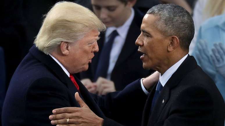 Barack Obama compareceu à posse de Trump