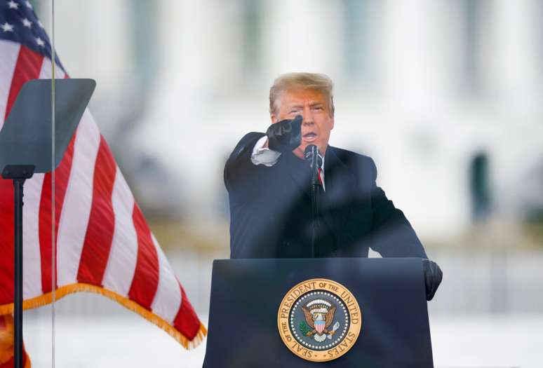 Trump, em evento em Washington
 6/1/2021 REUTERS/Jim Bourg