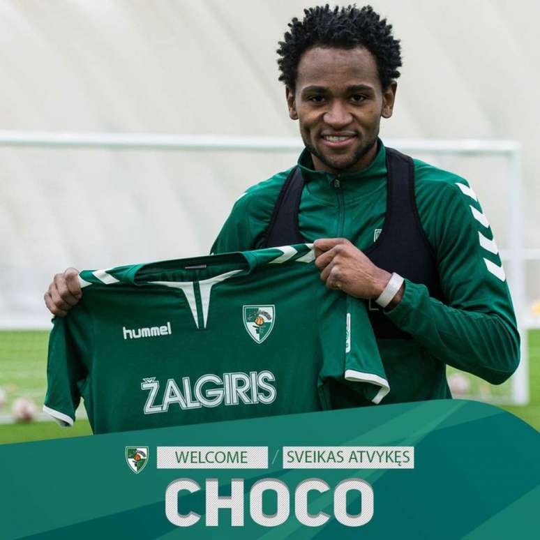 Choco foi anunciado pelo FK Kauno Zalgiris (Foto: Divulgação)