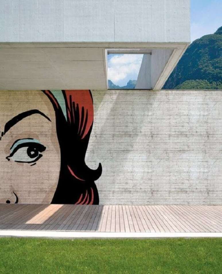 11. Os muros decorados com grafite mudam todo visual do ambiente. Fonte: Pinterest