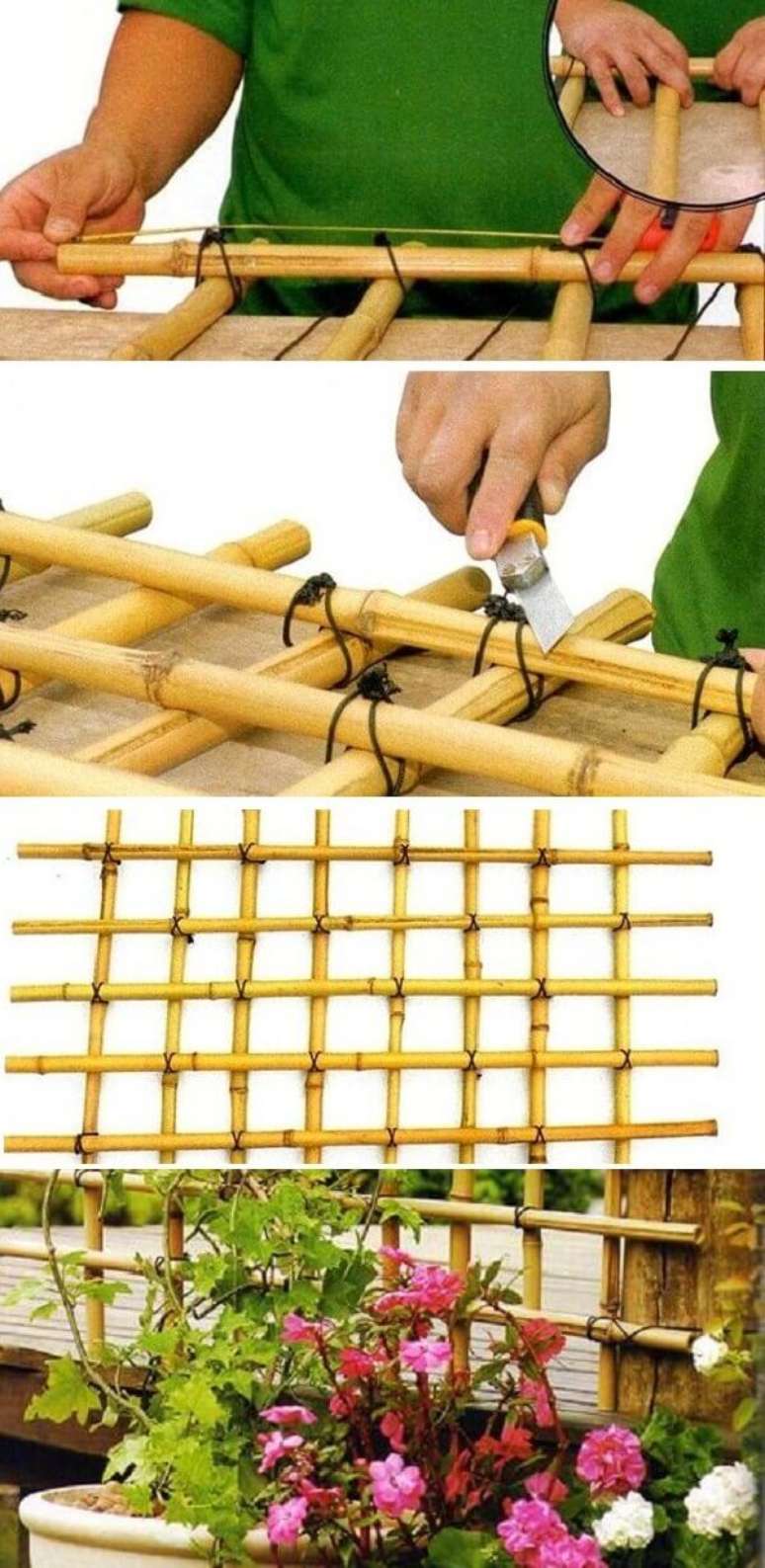 9. Como fazer cerca de bambu para jardim. Fonte: Como Fazer em Casa