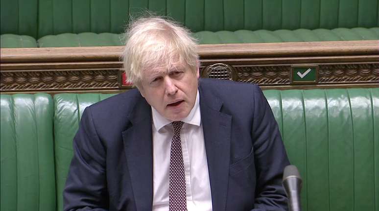 Premiê britânico, Boris Johnson, responde a questões no Parlamento
13/01/2021
Reuters TV via REUTERS