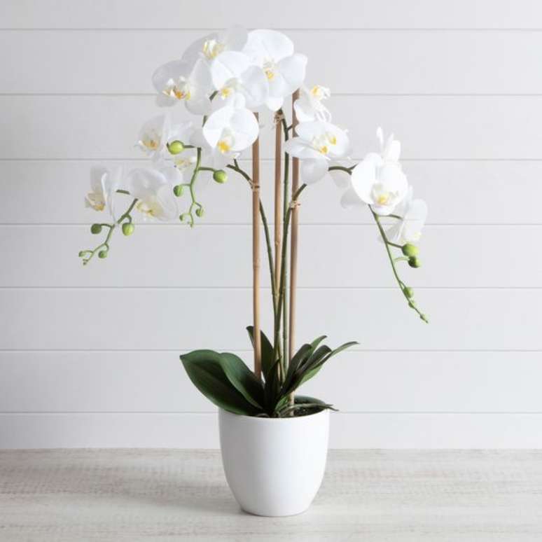 19. Vaso branco para orquídea – Via: Pillow Talk