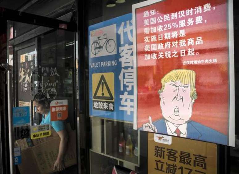 Charge de Donald Trump em Guangzhou, na China