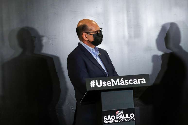 Dimas Covas, em entrevista em São Paulo
 10/11/2020 REUTERS/Amanda Perobelli