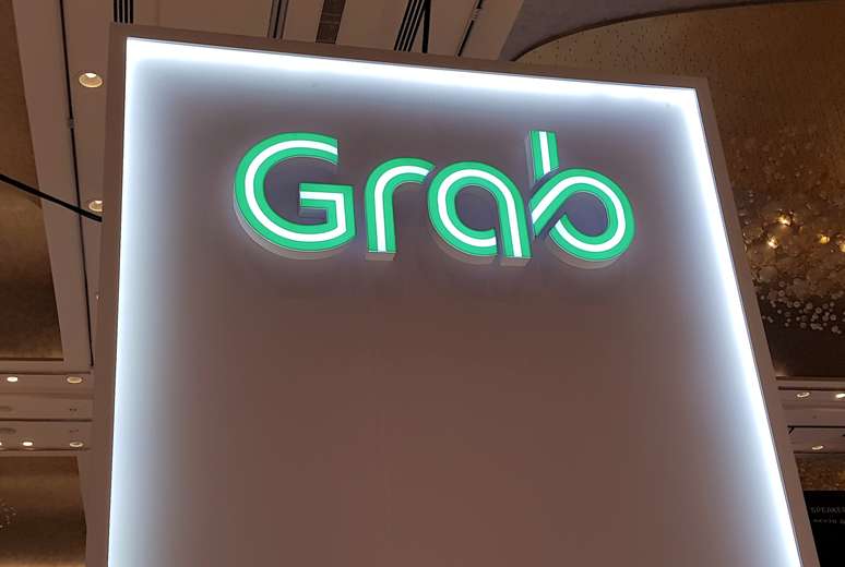 Logotipo do aplicativo de entrega de comida Grab. 21/3/2019. REUTERS/Anshuman Daga