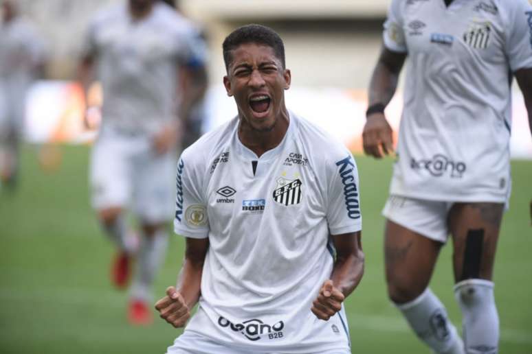 Bruno Marques comemora gol contra o Botafogo (Crédito: Ivan Storti/SantosFC)